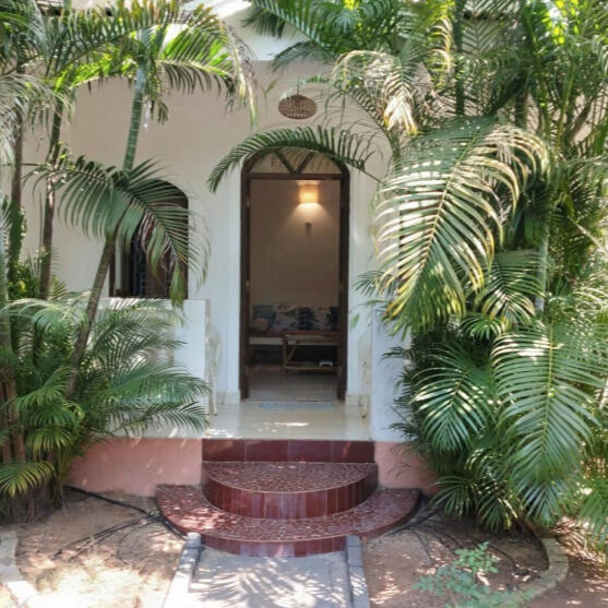 Tropical garden entrance