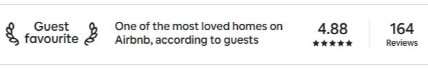 Papaya apartment is a guest favorite on Airbnb with a rating of 4.88 out of 5 from 164 reviews from our guests.